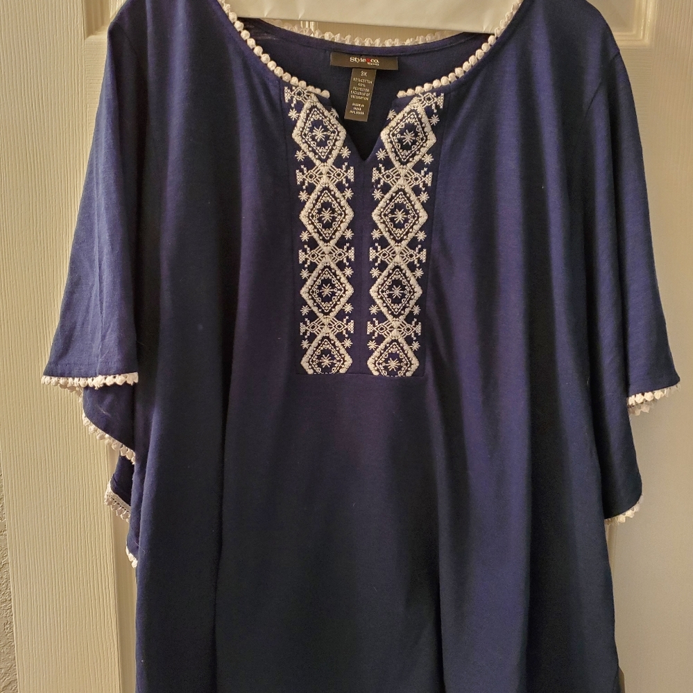 Brand new Style & Co top with butterfly sleeves